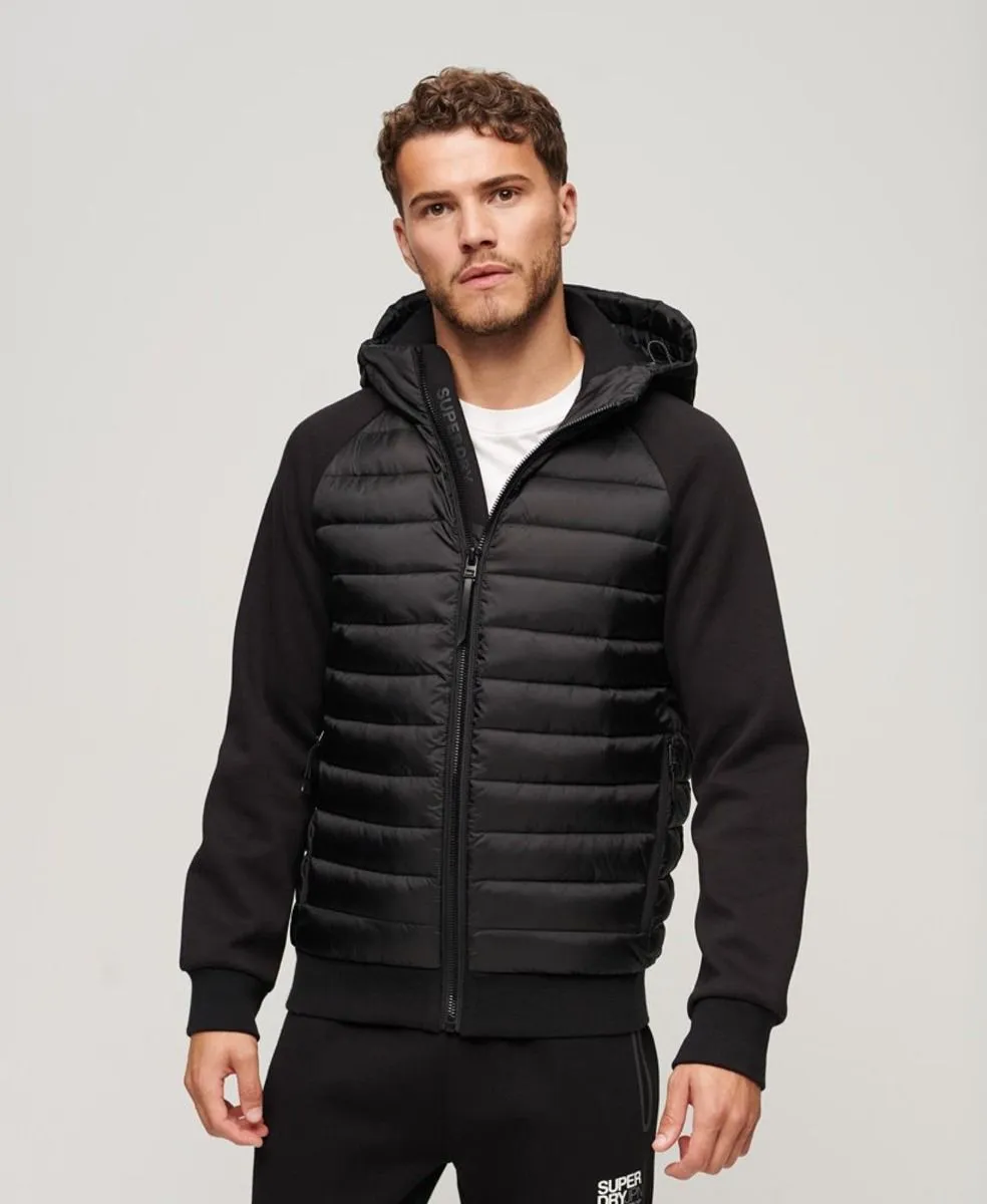 Black Hybrid Padded Storm Jacket by Superdry