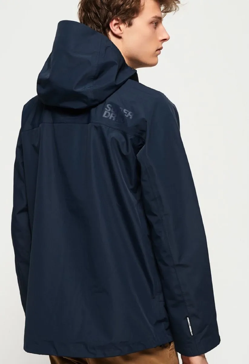 Navy Superdry Hydrotech Softshell Hooded Jacket