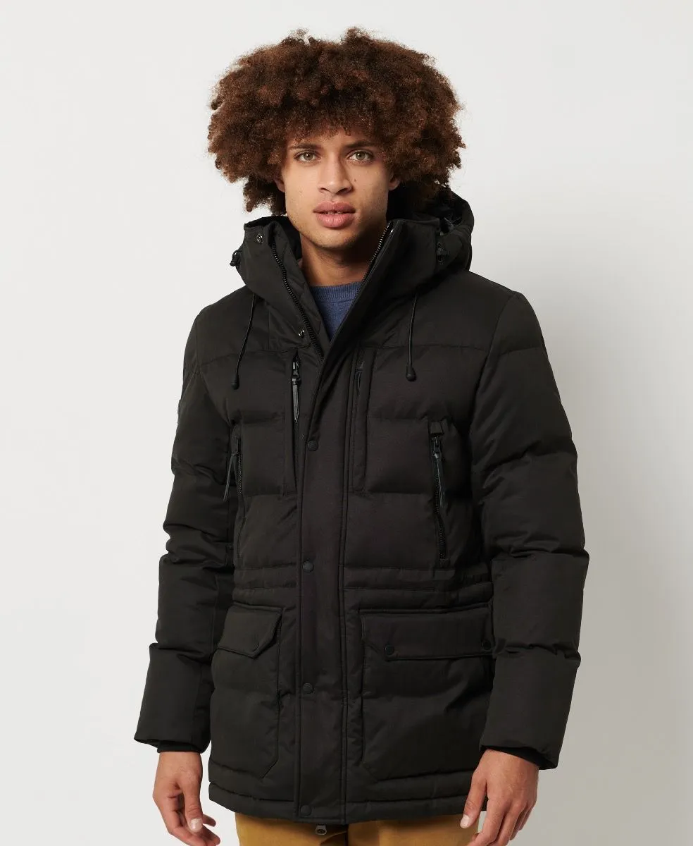 Black Expedition Parka Jacket by Superdry