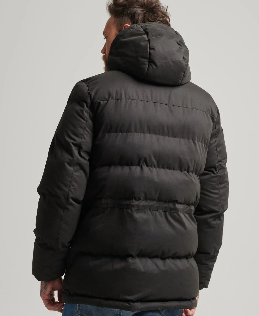 Black Expedition Parka Jacket by Superdry