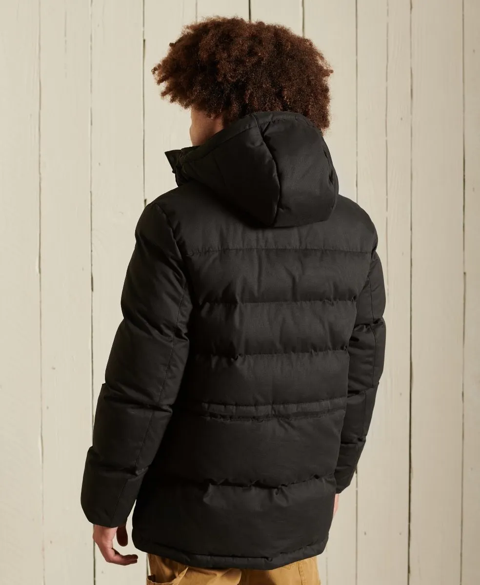 Black Expedition Parka Jacket by Superdry