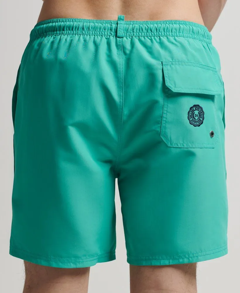 Tropical Green Superdry Print Swim Shorts