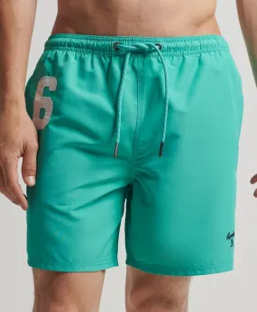 Tropical Green Superdry Print Swim Shorts