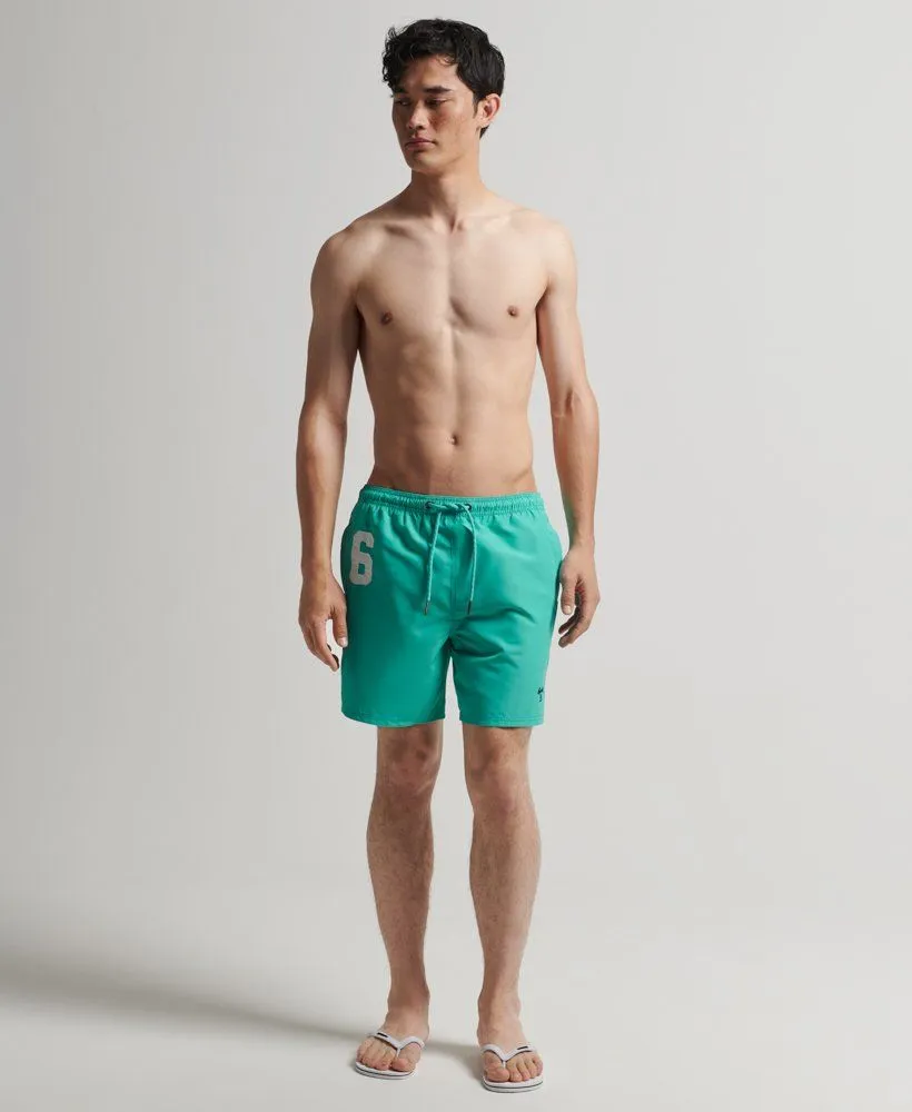 Tropical Green Superdry Print Swim Shorts