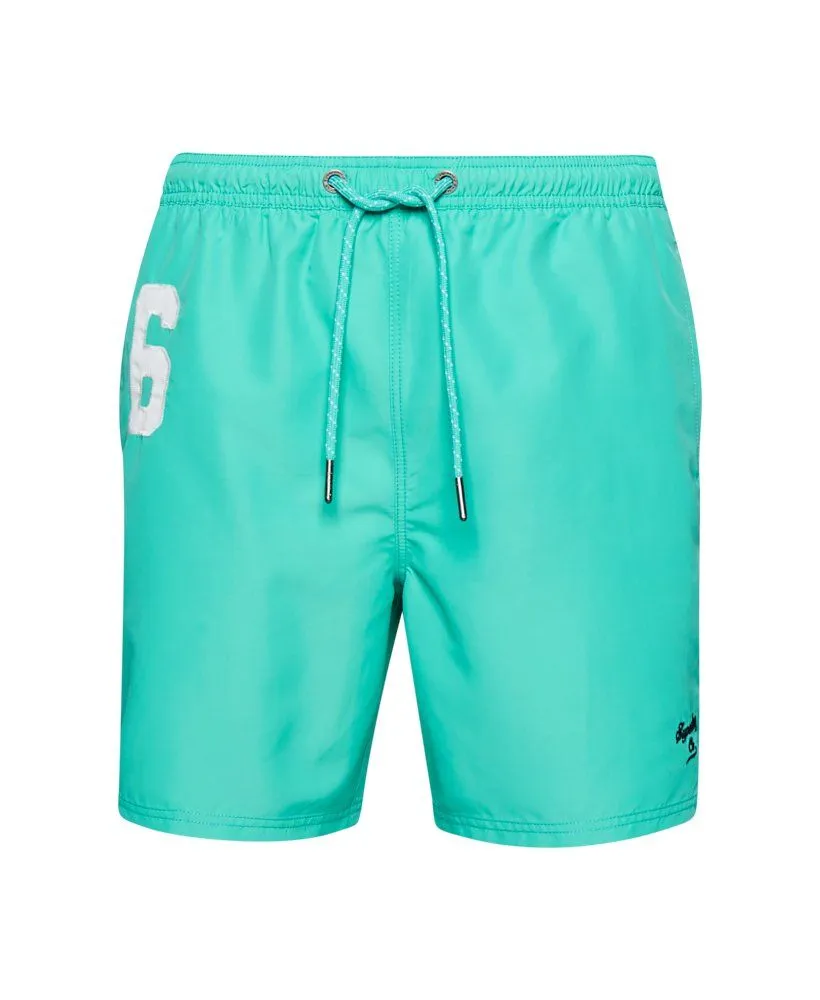 Tropical Green Superdry Print Swim Shorts