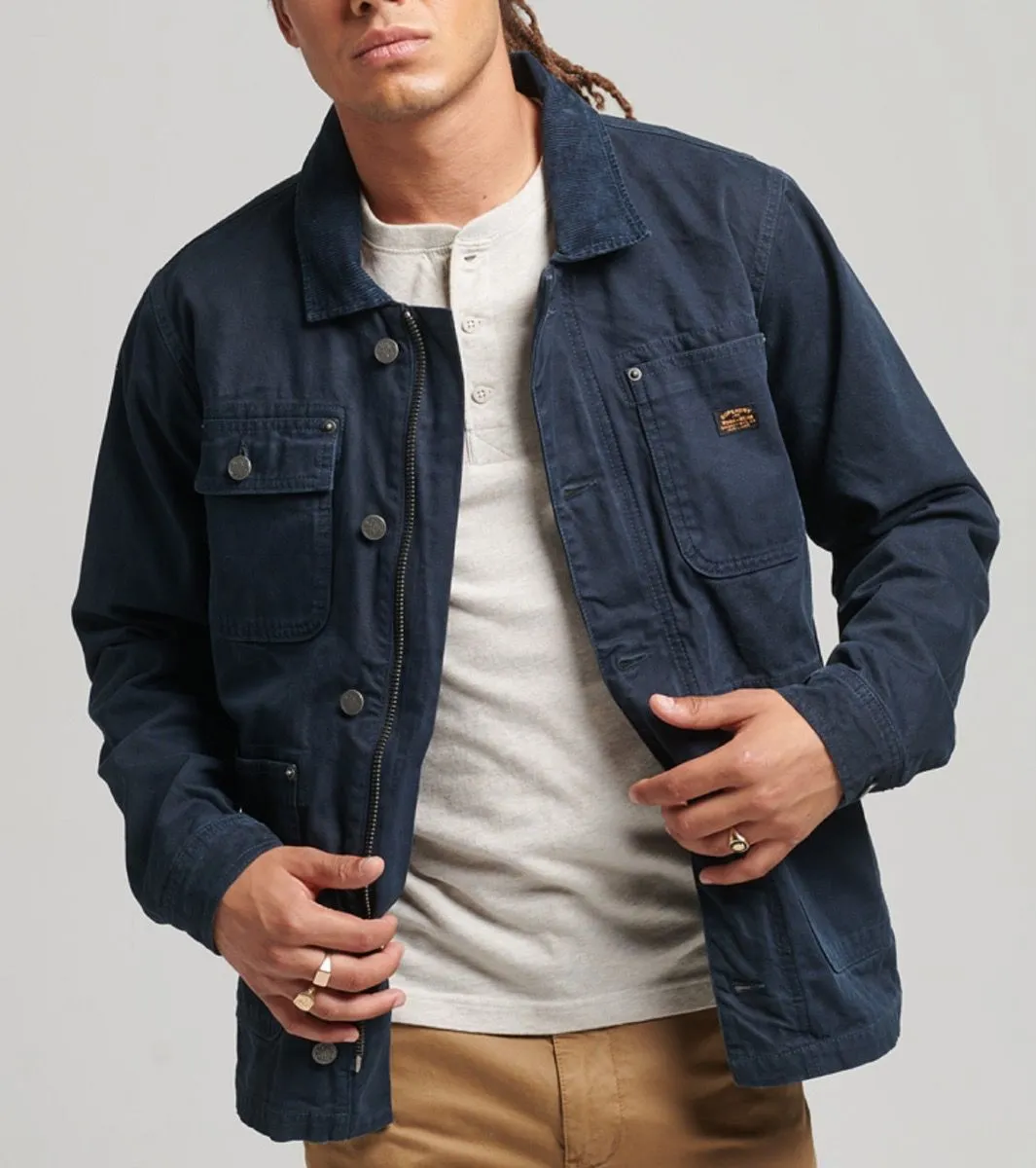 Superdry Vintage Ranch Canvas Jacket Eclipse Navy