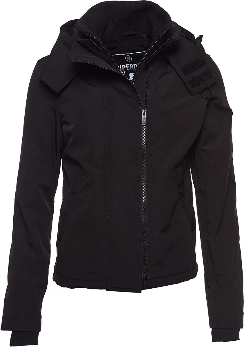 Black Superdry Ottoman Windcheater Jacket for Women