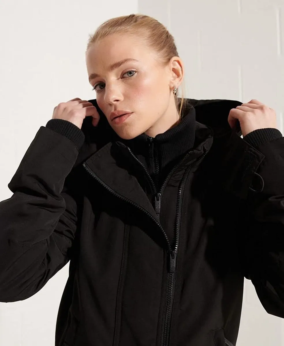 Black Superdry Ottoman Windcheater Jacket for Women