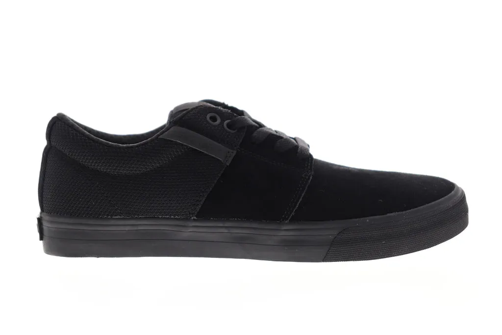 Supra Stacks Vulc II 08193 001 M Men's Black Suede Low Top Skate Sneakers Shoes