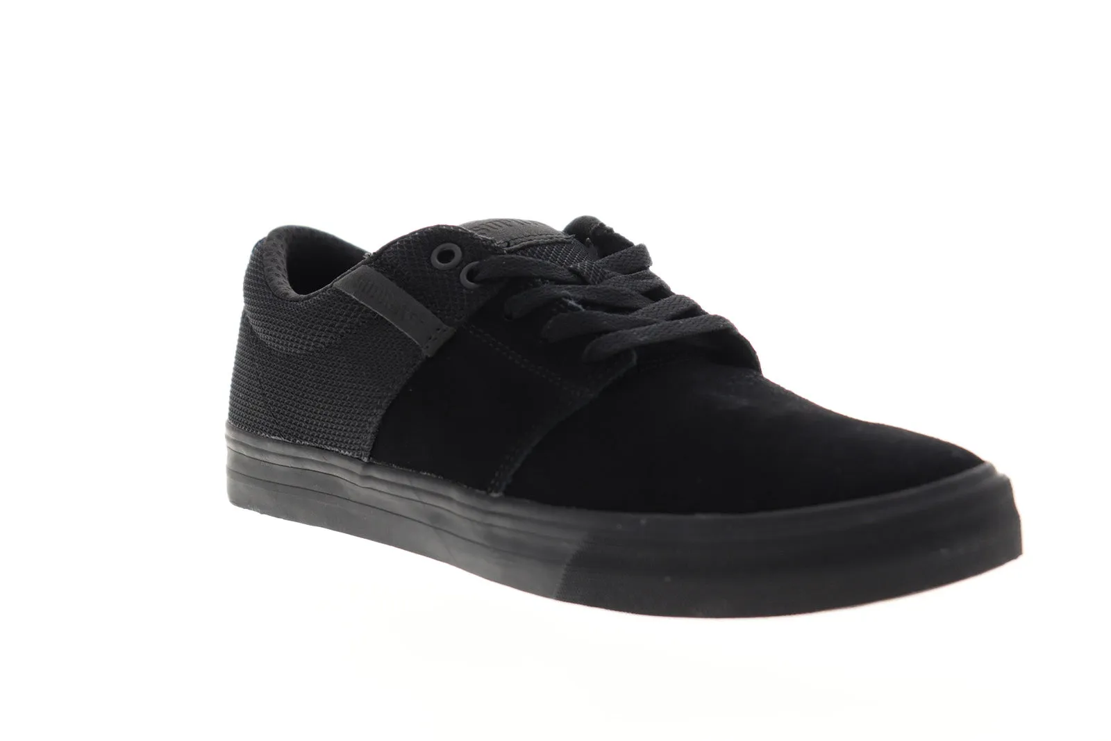 Supra Stacks Vulc II 08193 001 M Men's Black Suede Low Top Skate Sneakers Shoes