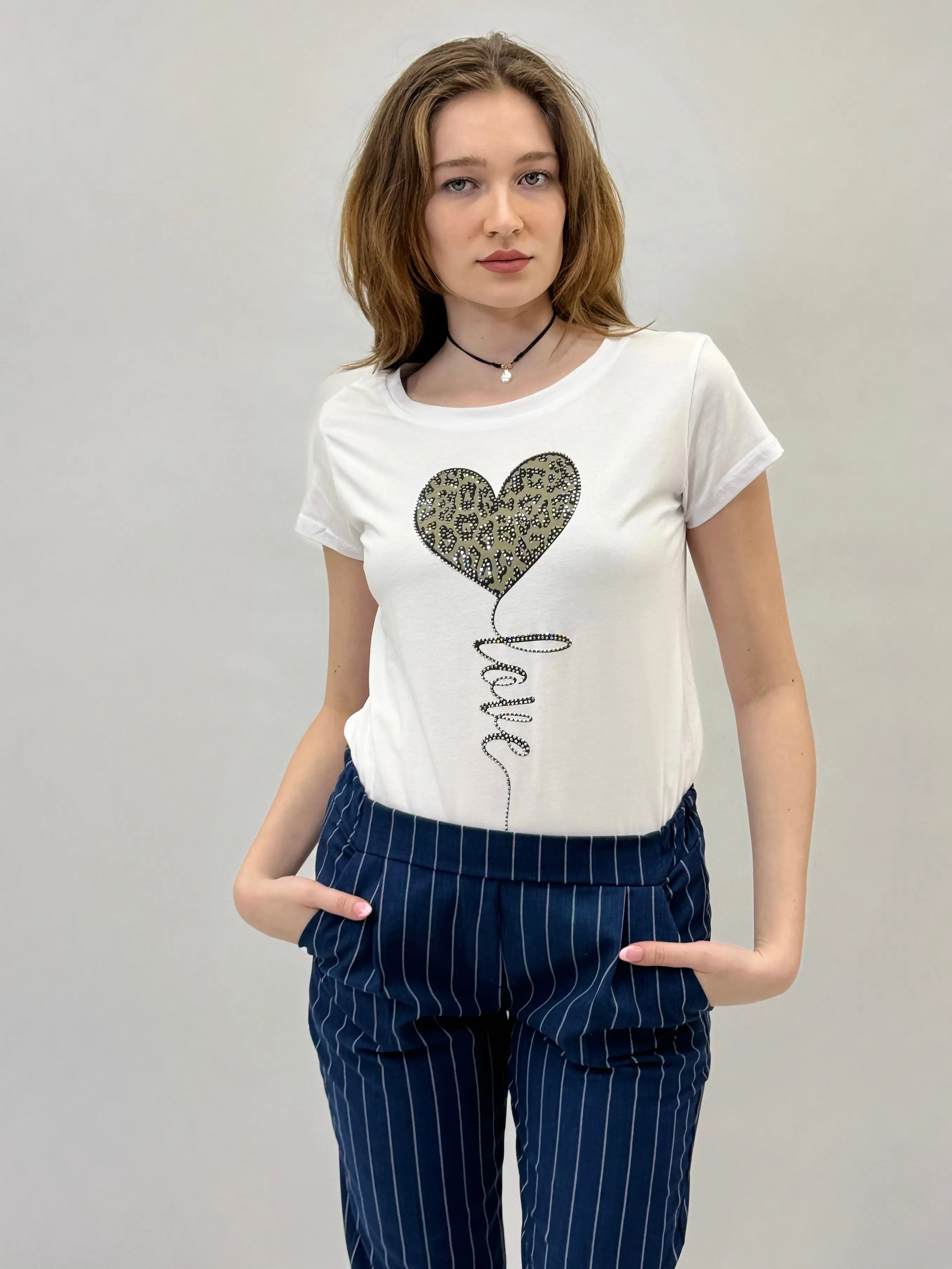 Women's Heart Print Love T-Shirt