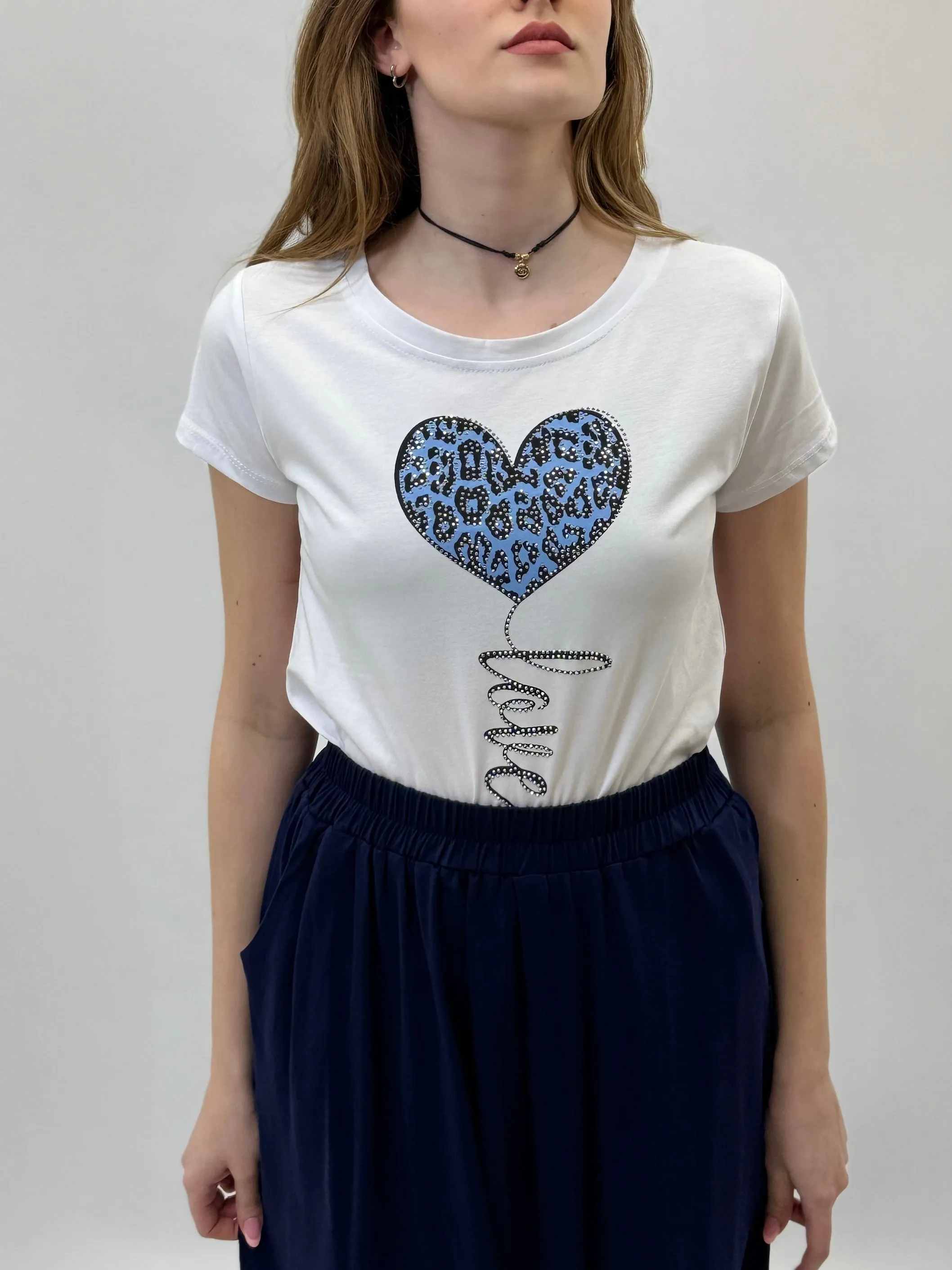 Women's Heart Print Love T-Shirt