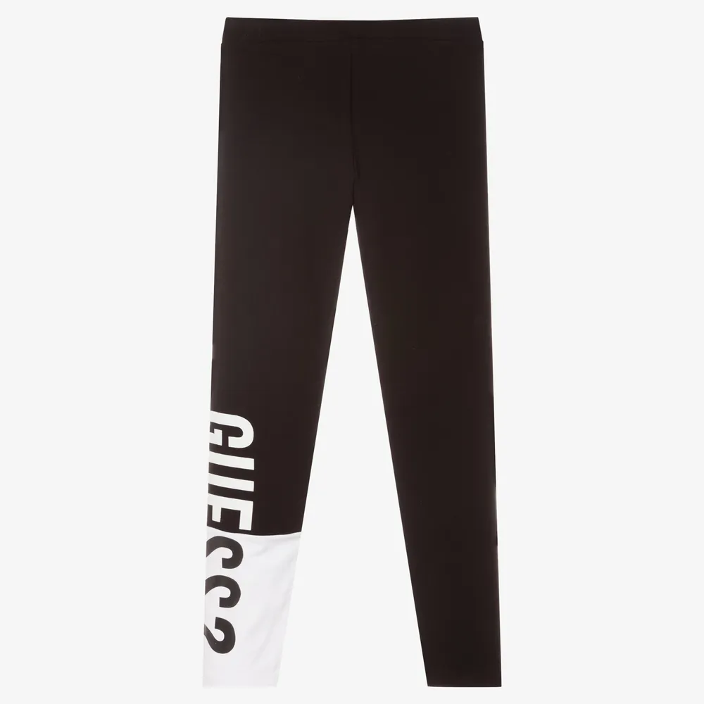 Youth Black Cotton Leggings