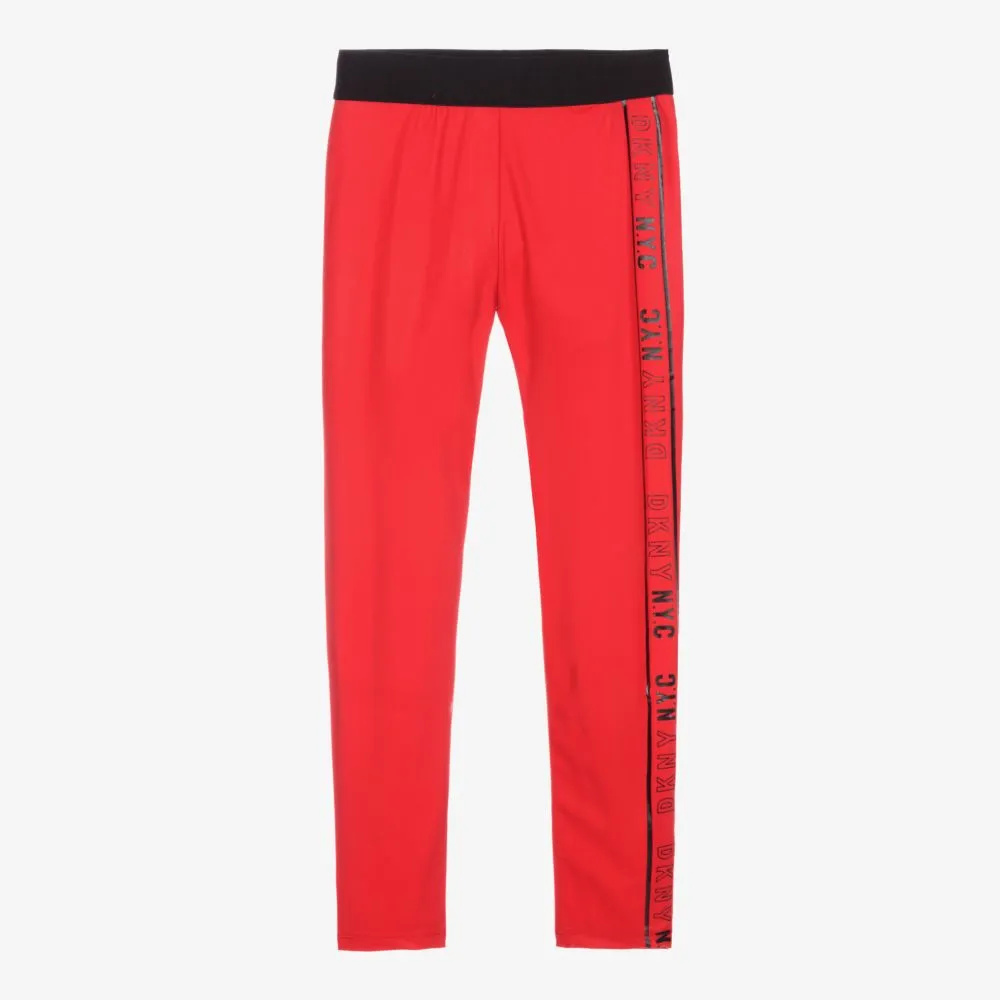 Leggings with Red Logo for Teens.