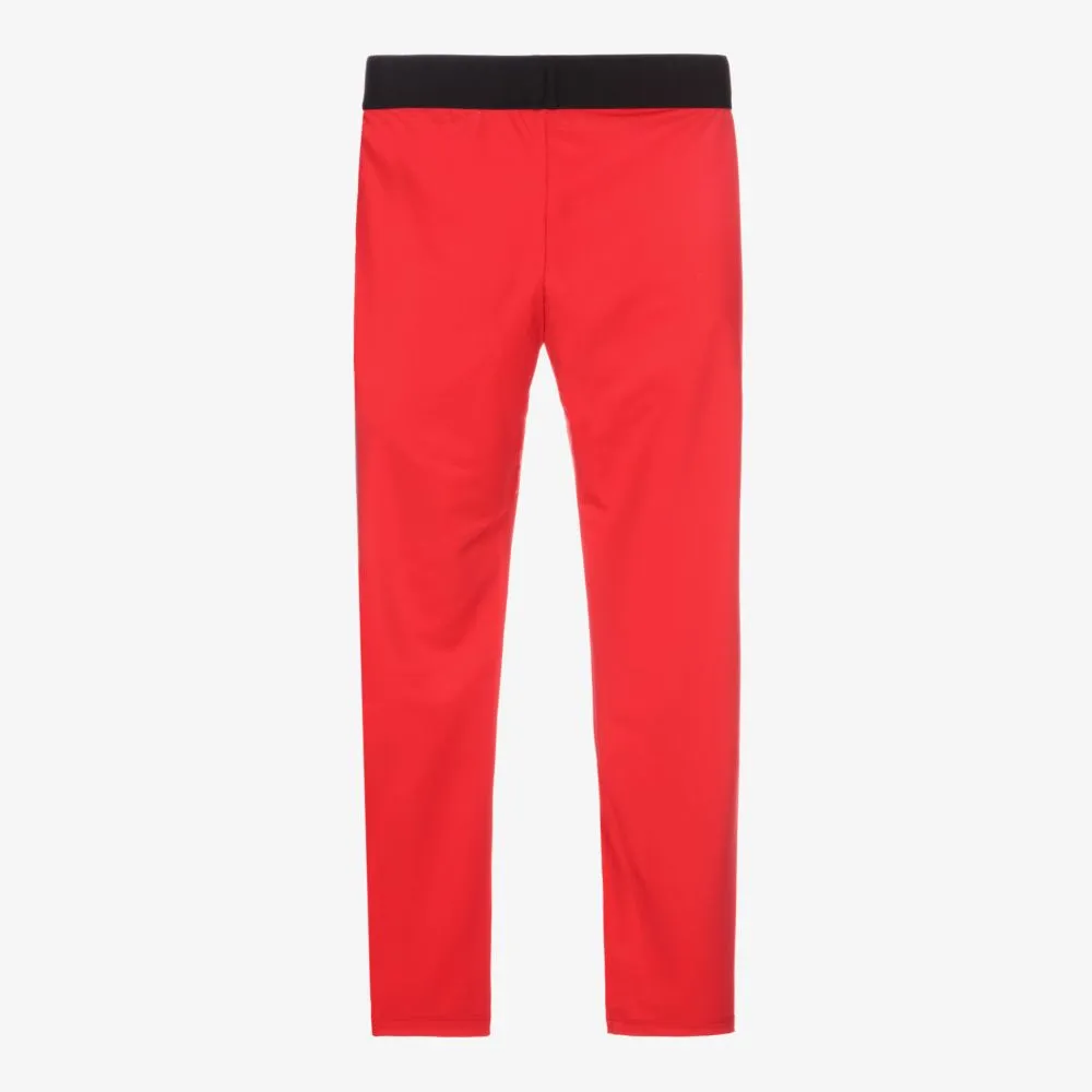 Leggings with Red Logo for Teens.