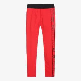 Leggings with Red Logo for Teens.