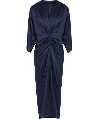 Navy Blue Summer Edit Women's Riley Silk Dress