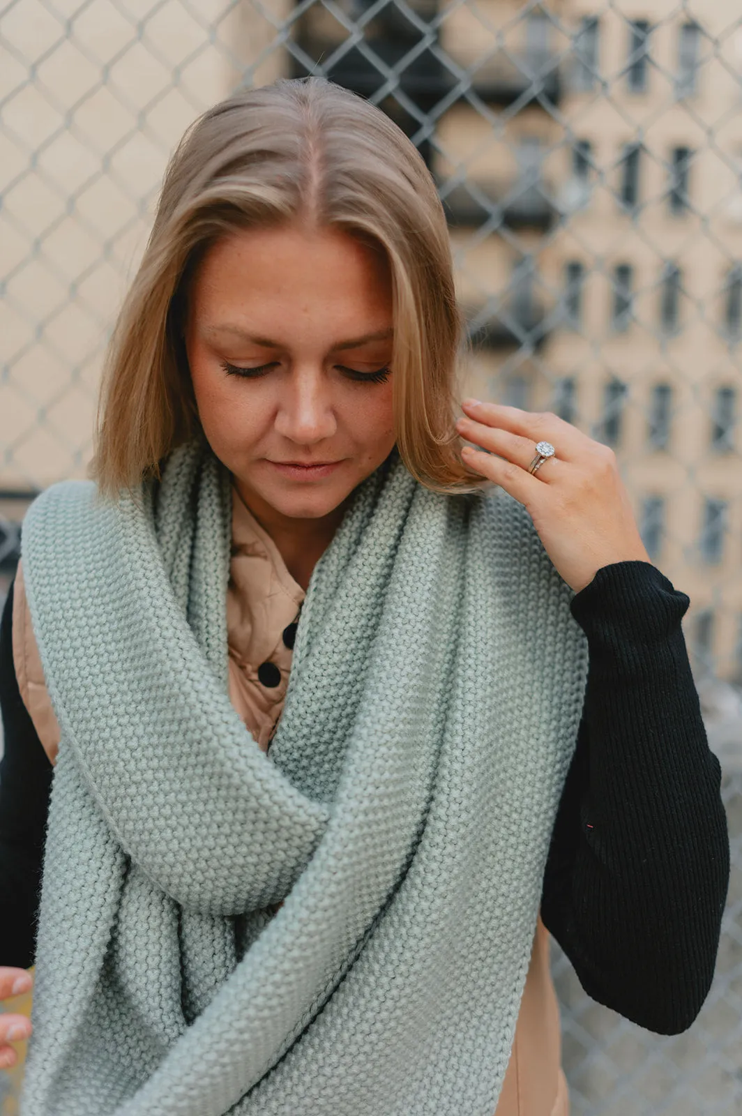 Winslow Blanket Scarf in Dusty Sage