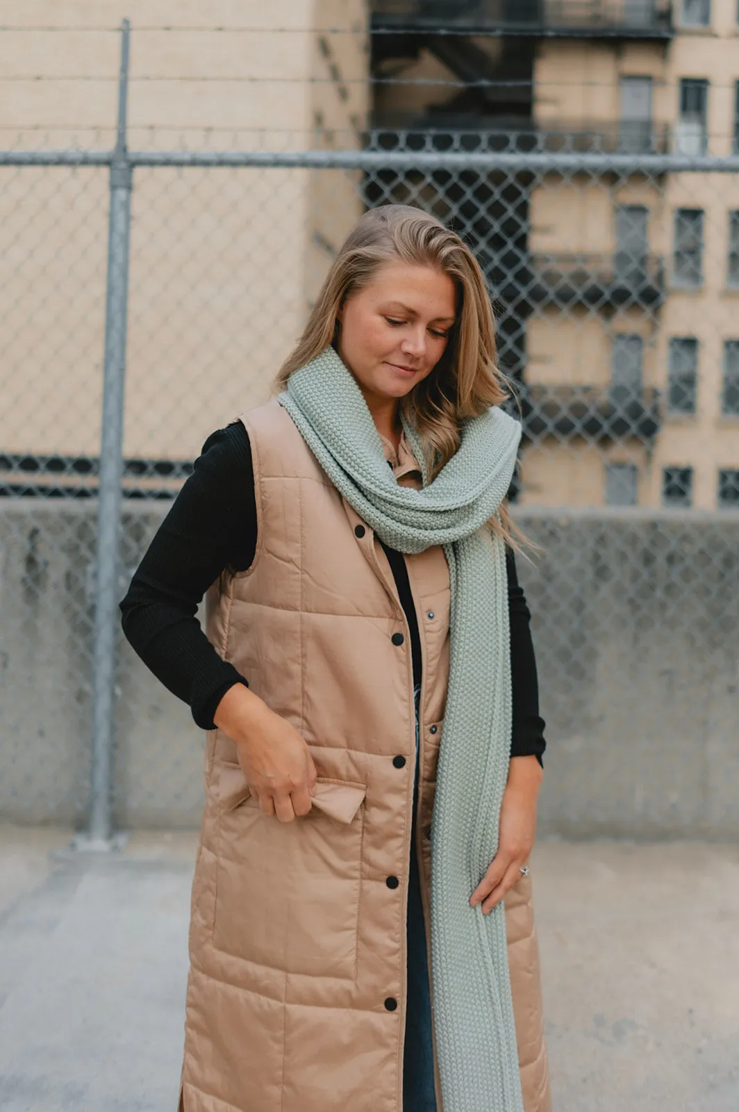 Winslow Blanket Scarf in Dusty Sage