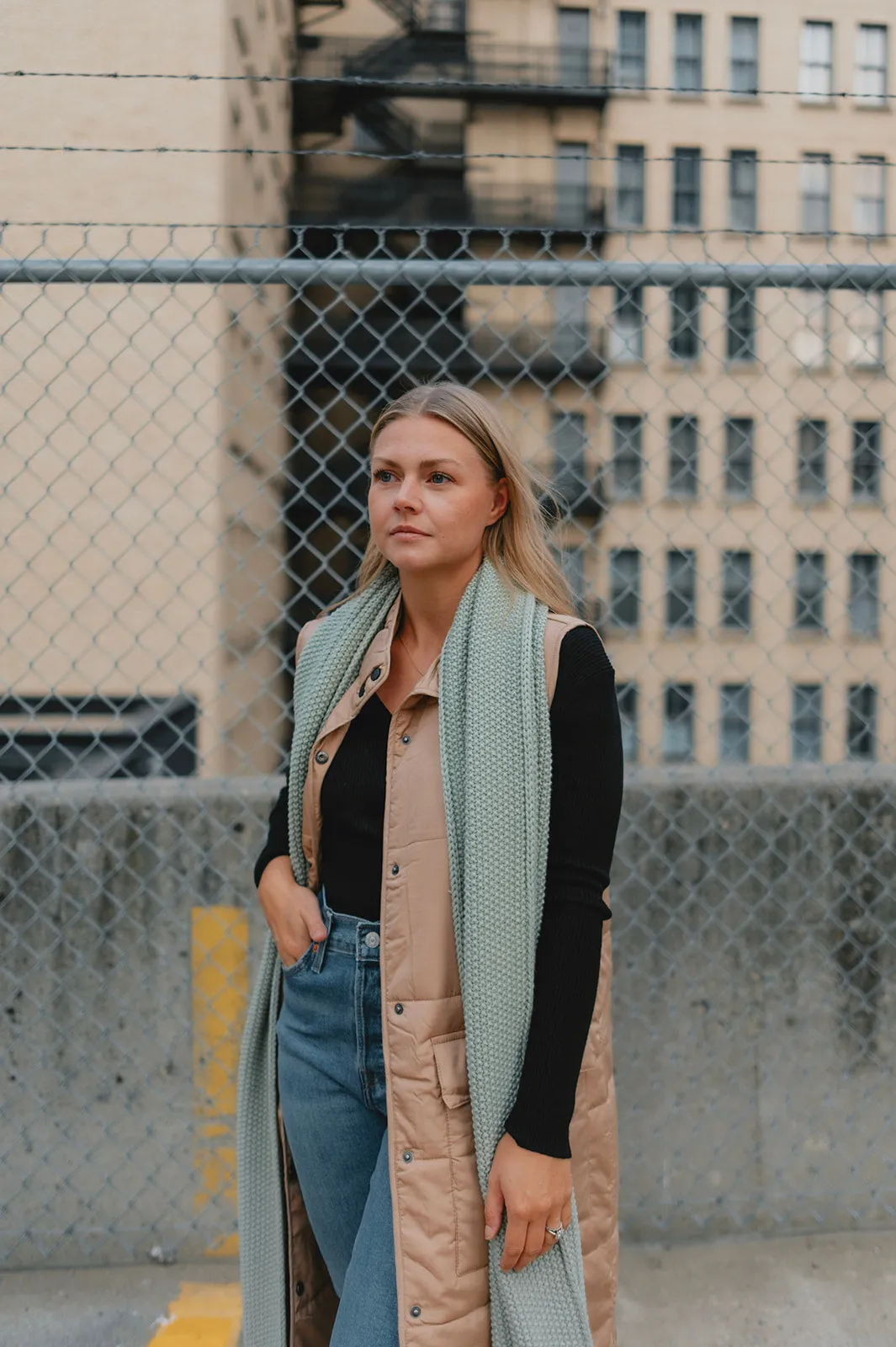 Winslow Blanket Scarf in Dusty Sage