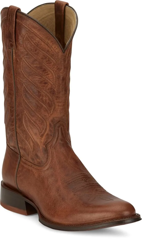 Tony Lama Men's Rich Mahogany Wide Round Toe Western Boots