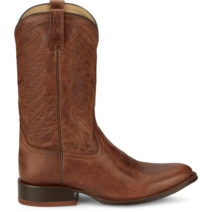 Tony Lama Men's Rich Mahogany Wide Round Toe Western Boots