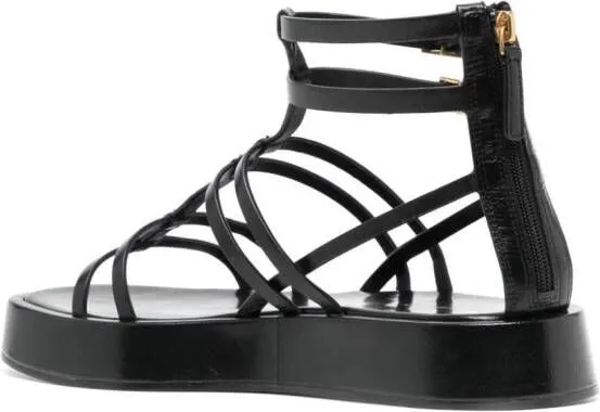 Black Tory Burch Capri Gladiator Platform Sandals