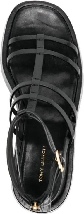 Black Tory Burch Capri Gladiator Platform Sandals