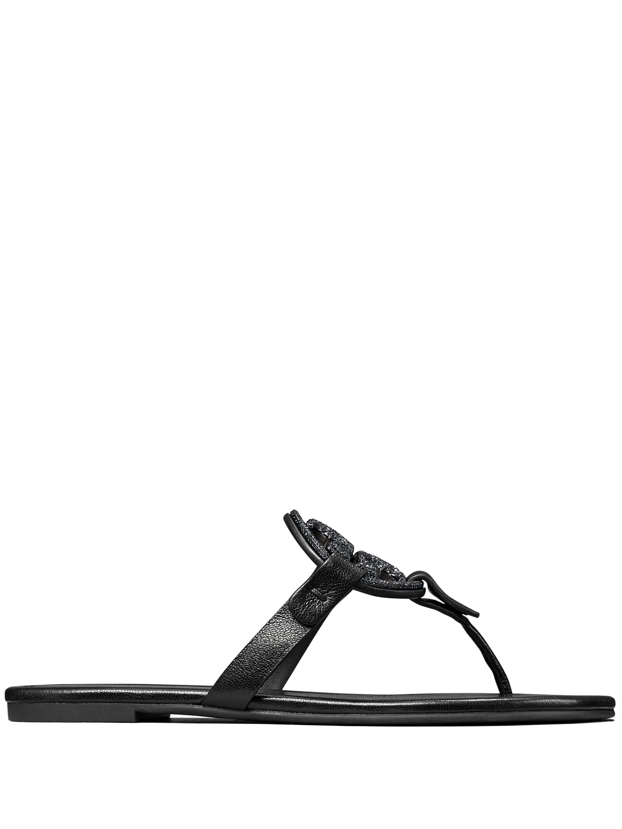 Tory Burch Black Miller Sandals with Pav?