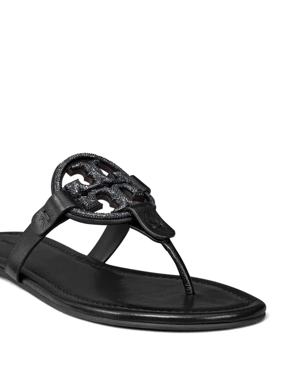 Tory Burch Black Miller Sandals with Pav?