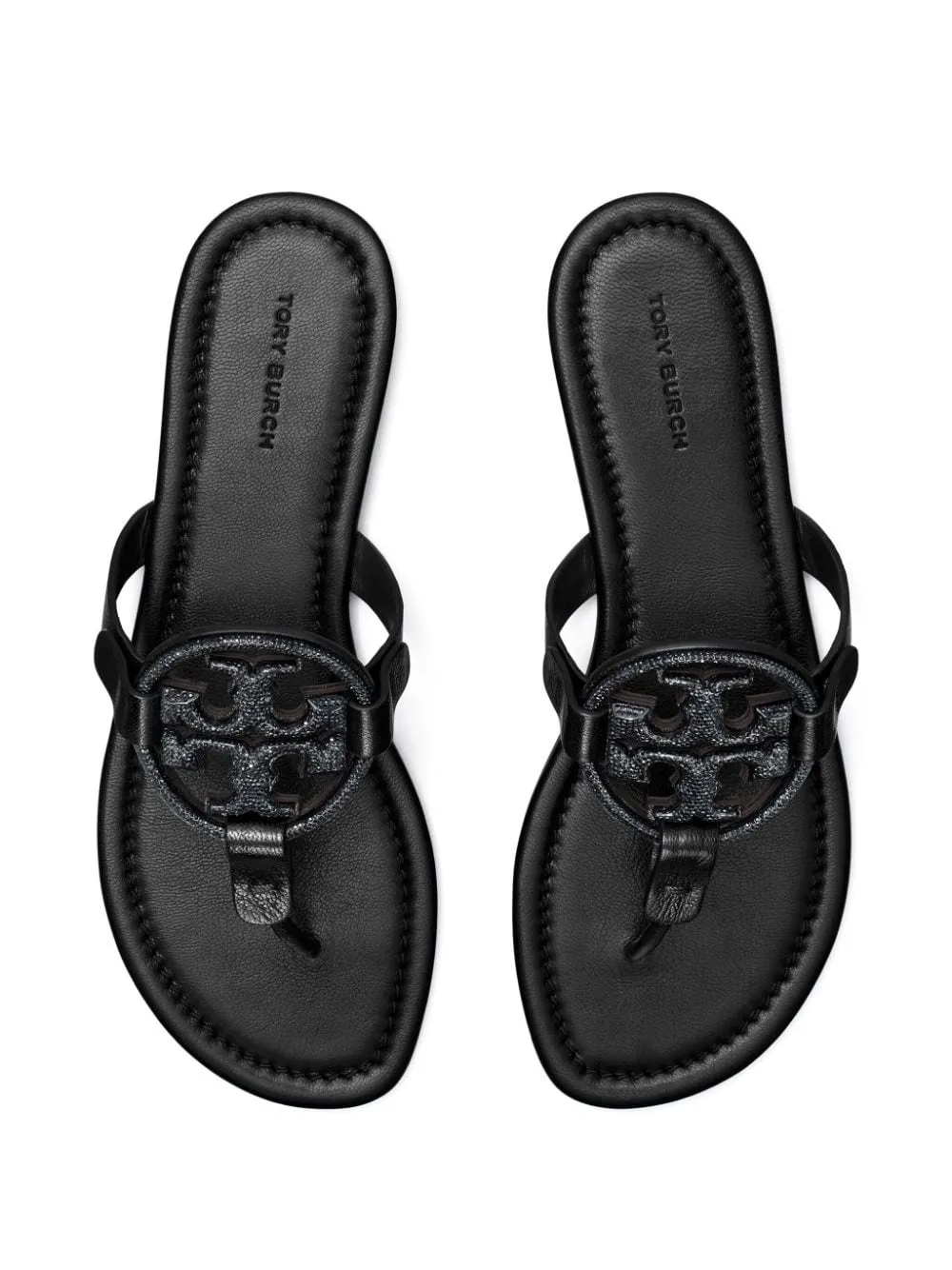 Tory Burch Black Miller Sandals with Pav?