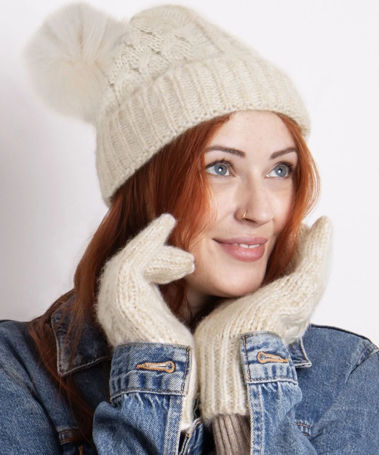 Totes Cable Hat and Glove Gift Set for Ladies