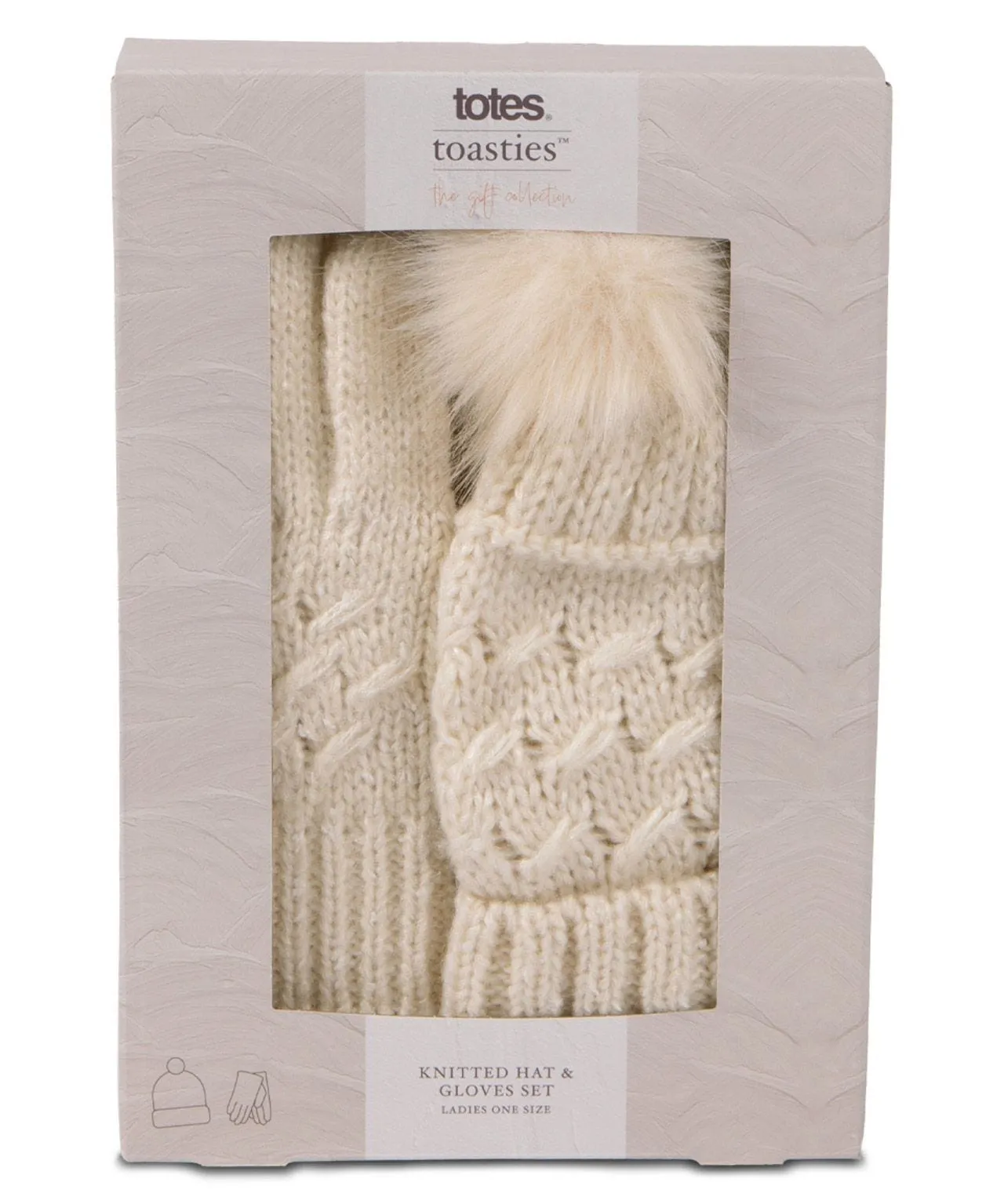 Totes Cable Hat and Glove Gift Set for Ladies