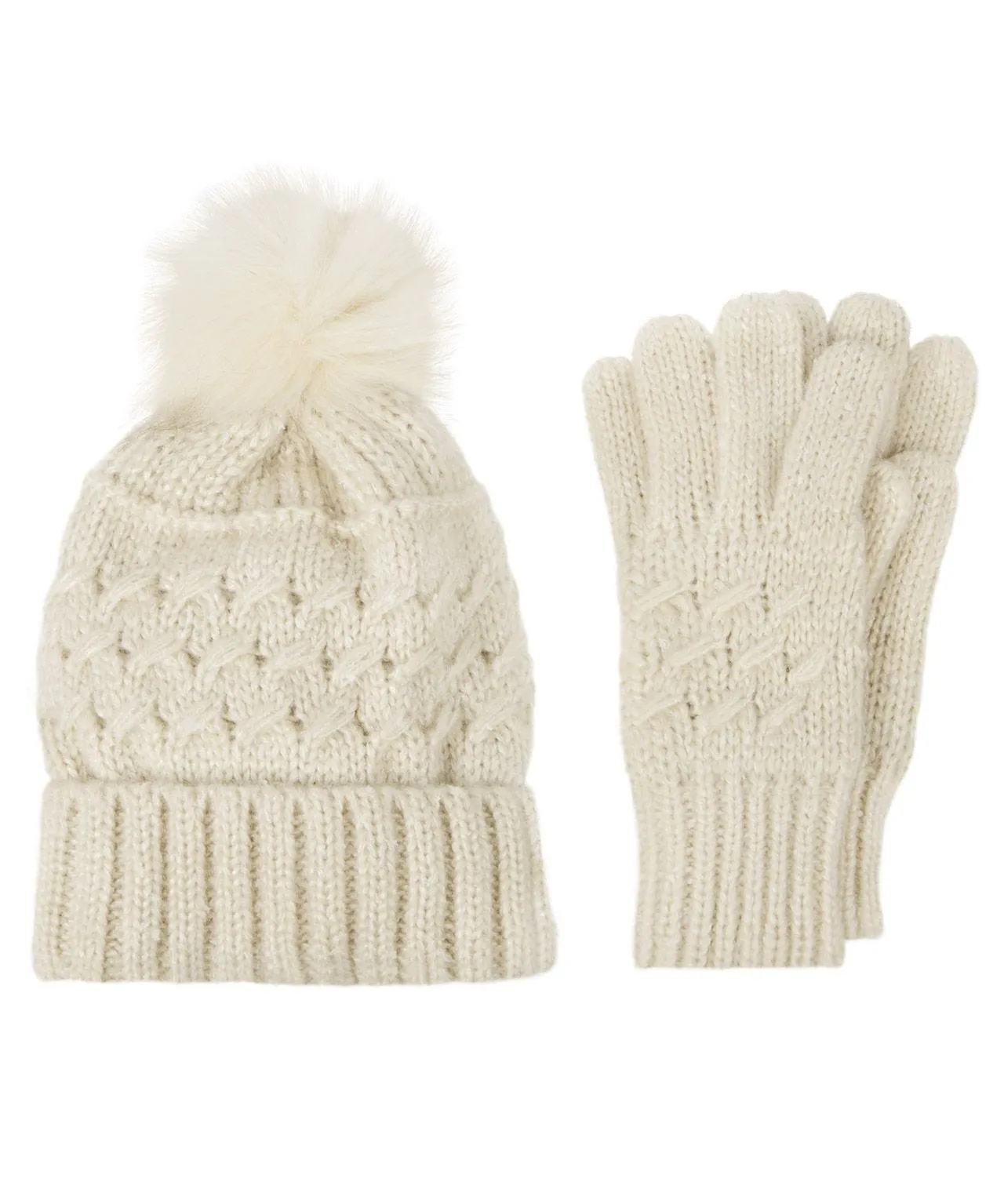 Totes Cable Hat and Glove Gift Set for Ladies