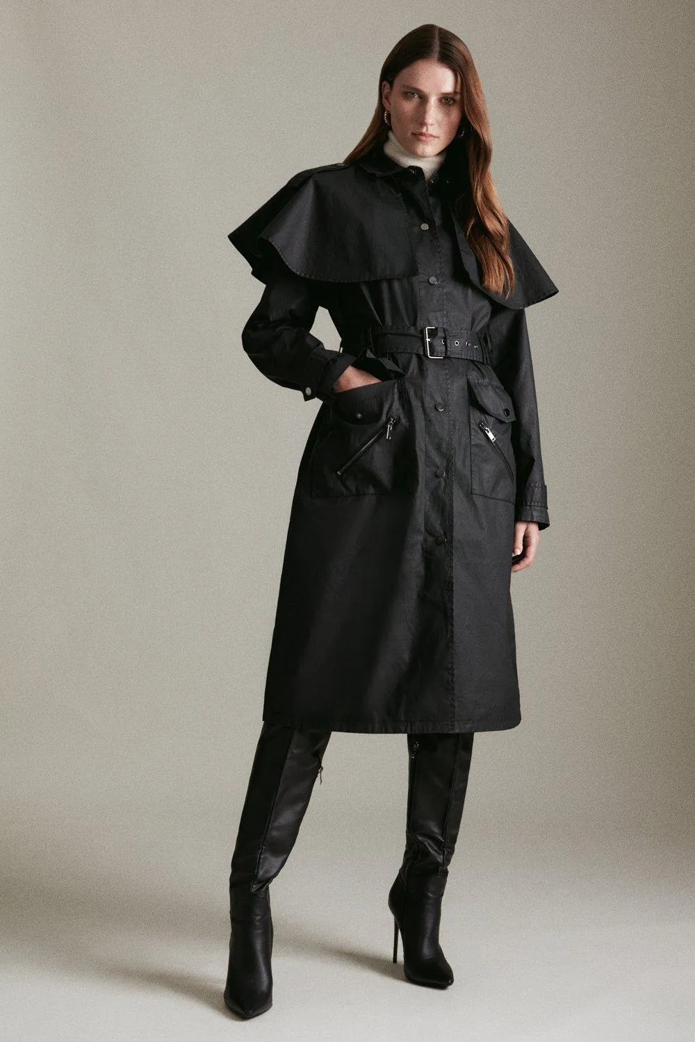 Trench Coat with Storm Flap by Karen Millen