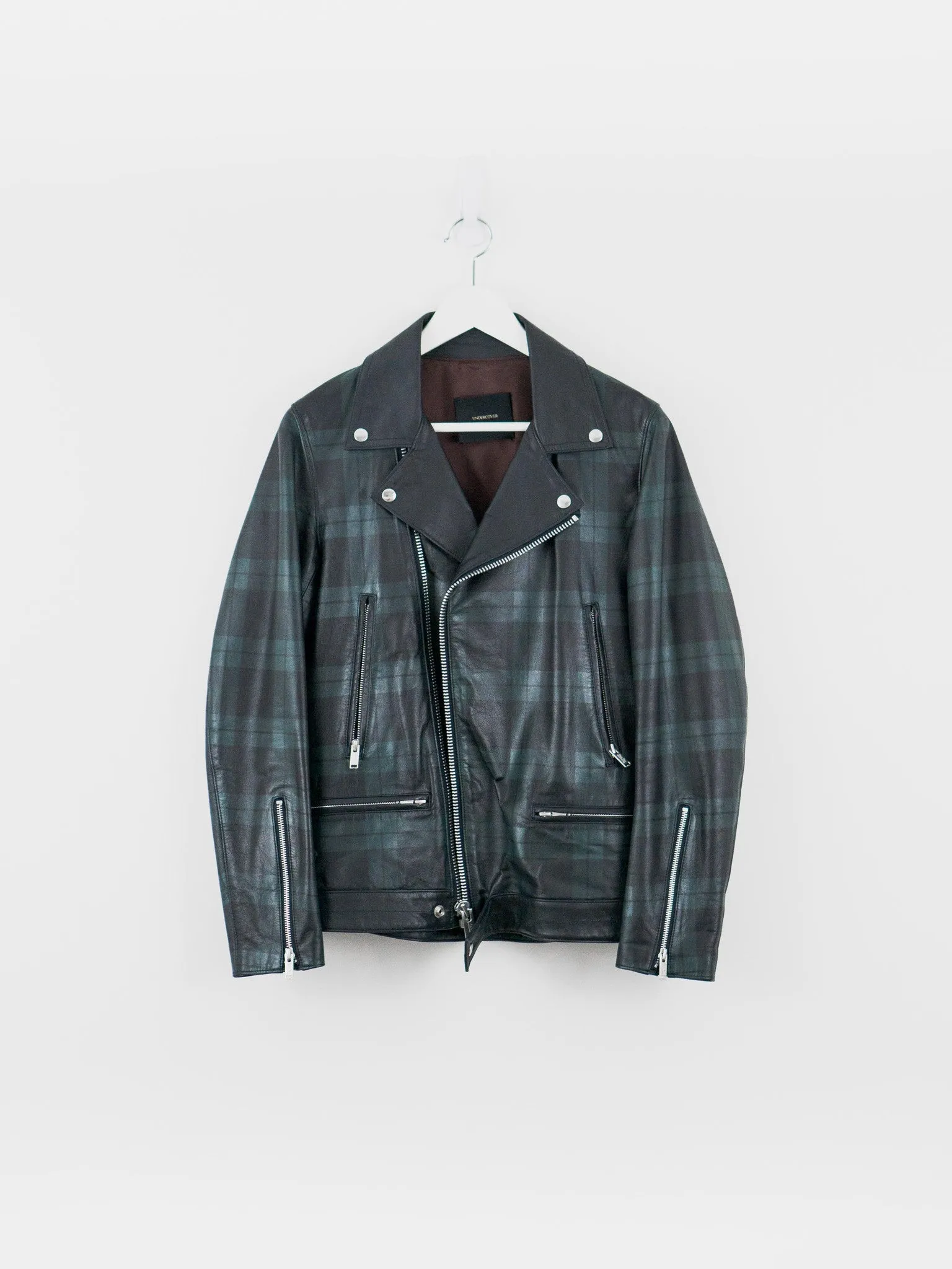 Undercover SS15 Plaid Leather Rider - Plaid Leather Rider by Undercover for SS15