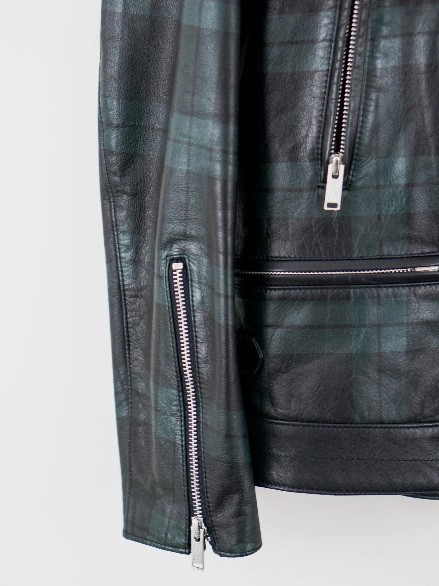 Undercover SS15 Plaid Leather Rider - Plaid Leather Rider by Undercover for SS15