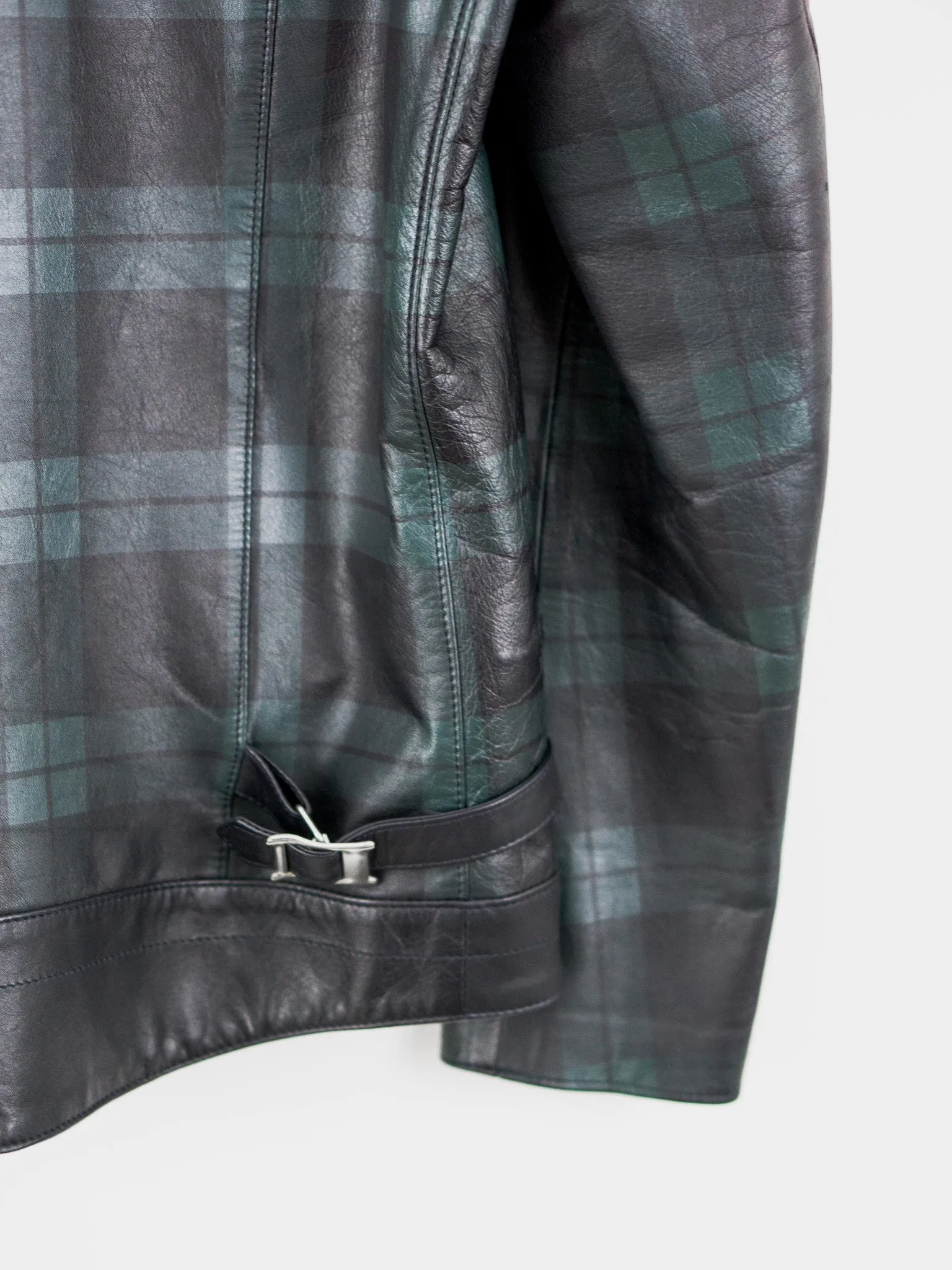 Undercover SS15 Plaid Leather Rider - Plaid Leather Rider by Undercover for SS15