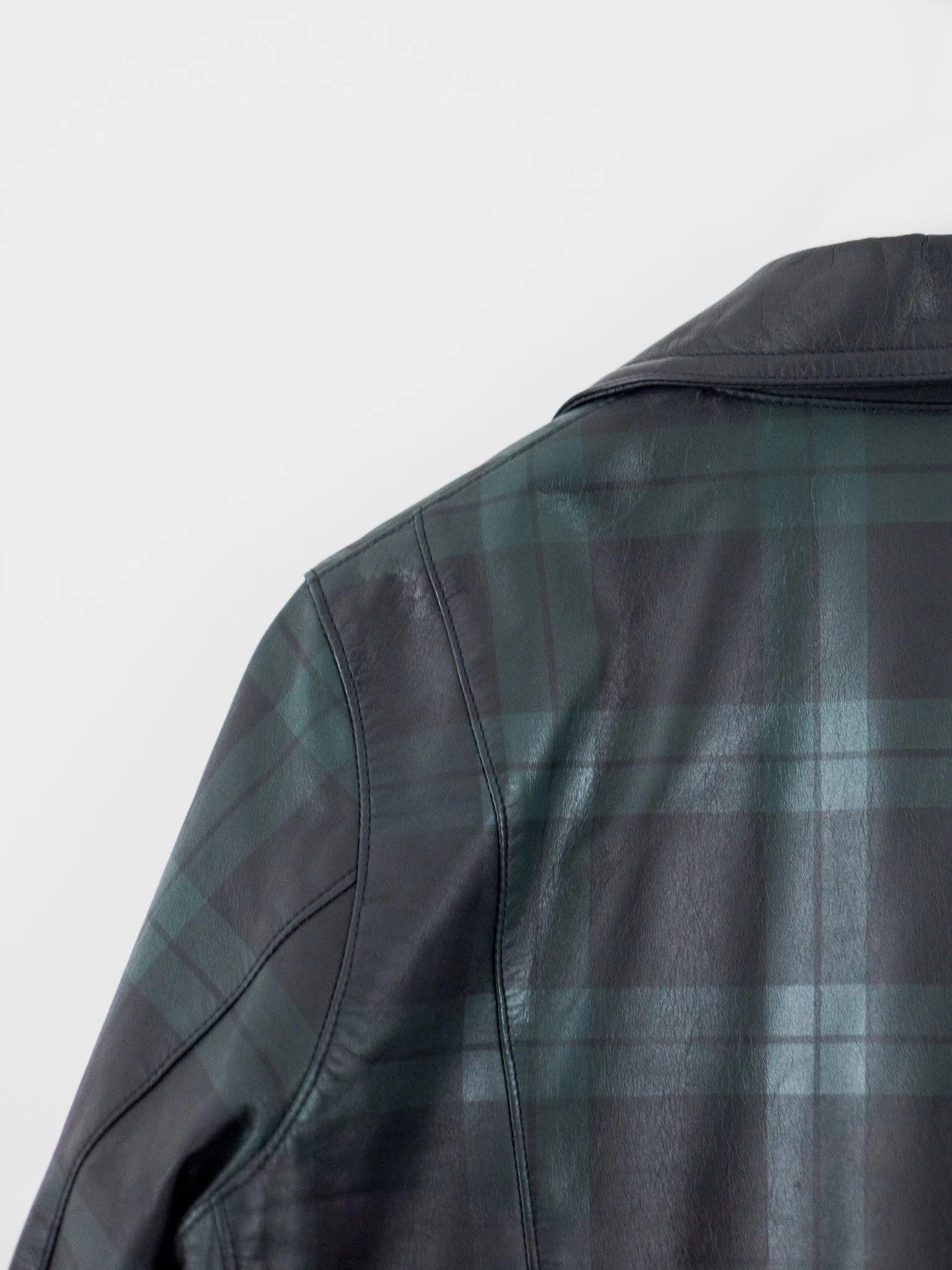 Undercover SS15 Plaid Leather Rider - Plaid Leather Rider by Undercover for SS15