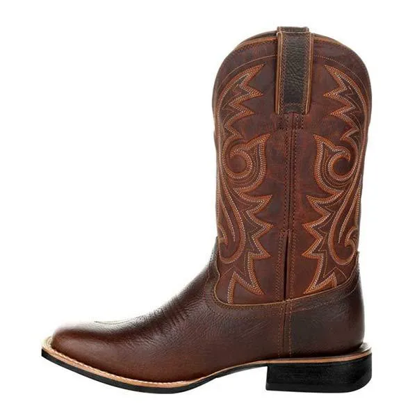 Vintage Men's Embroidered Tall Boots - Style 07733035W