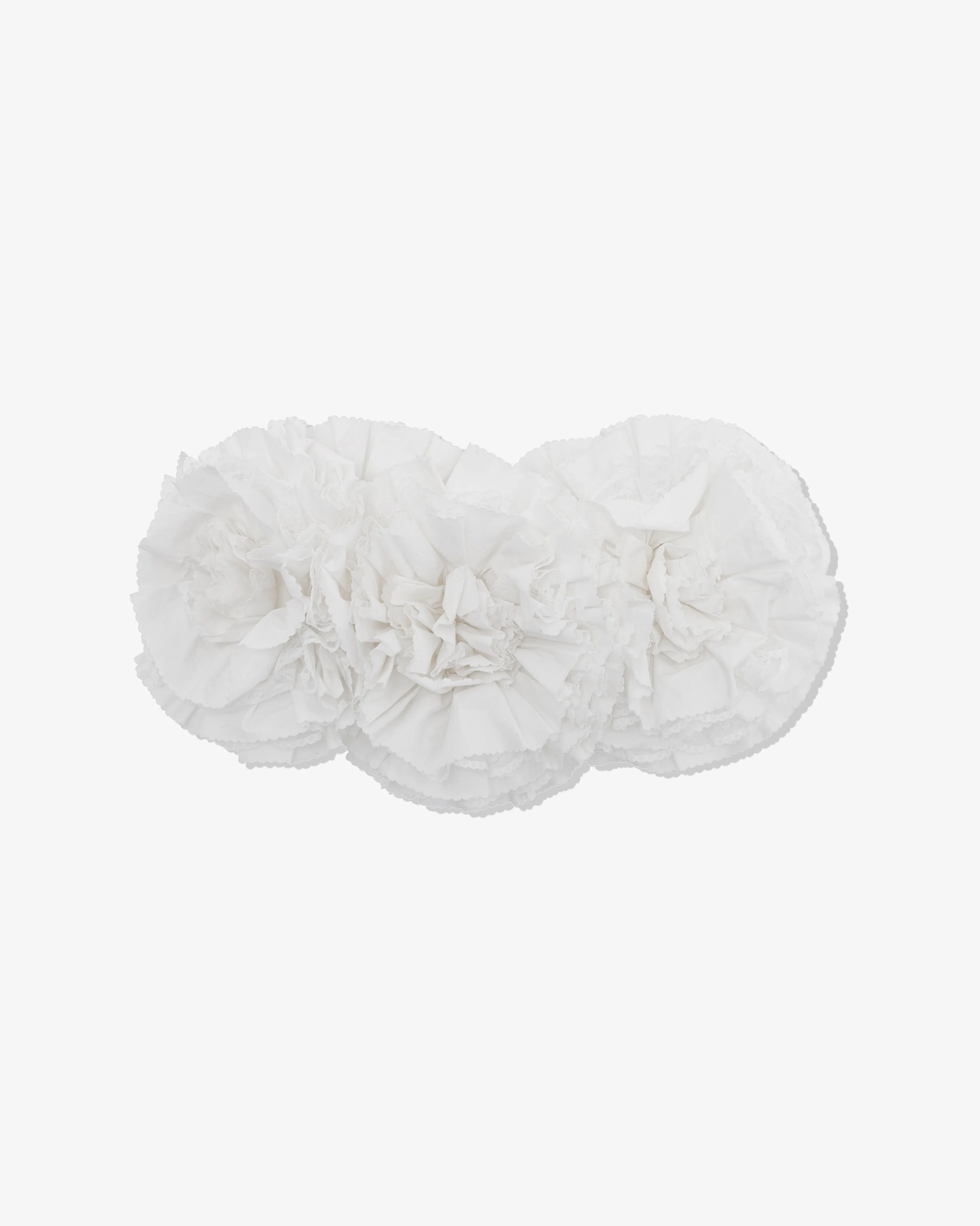 White Floral Scarf for Women - Shushu Tong