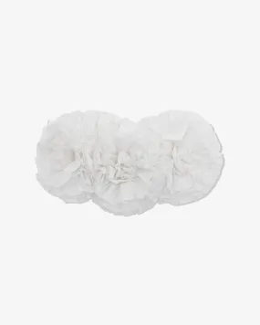 White Floral Scarf for Women - Shushu Tong