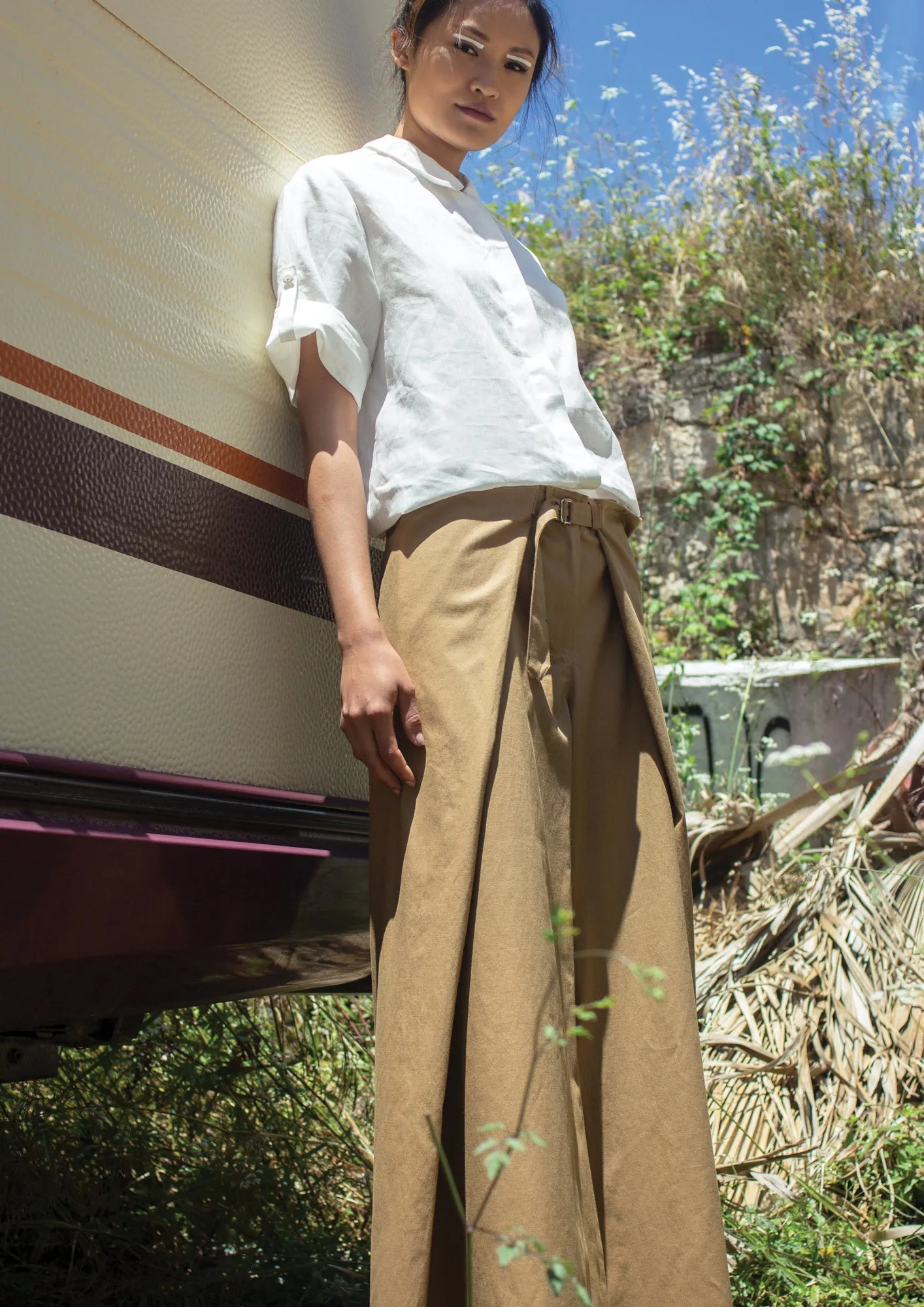 WIDE Camel Trousers