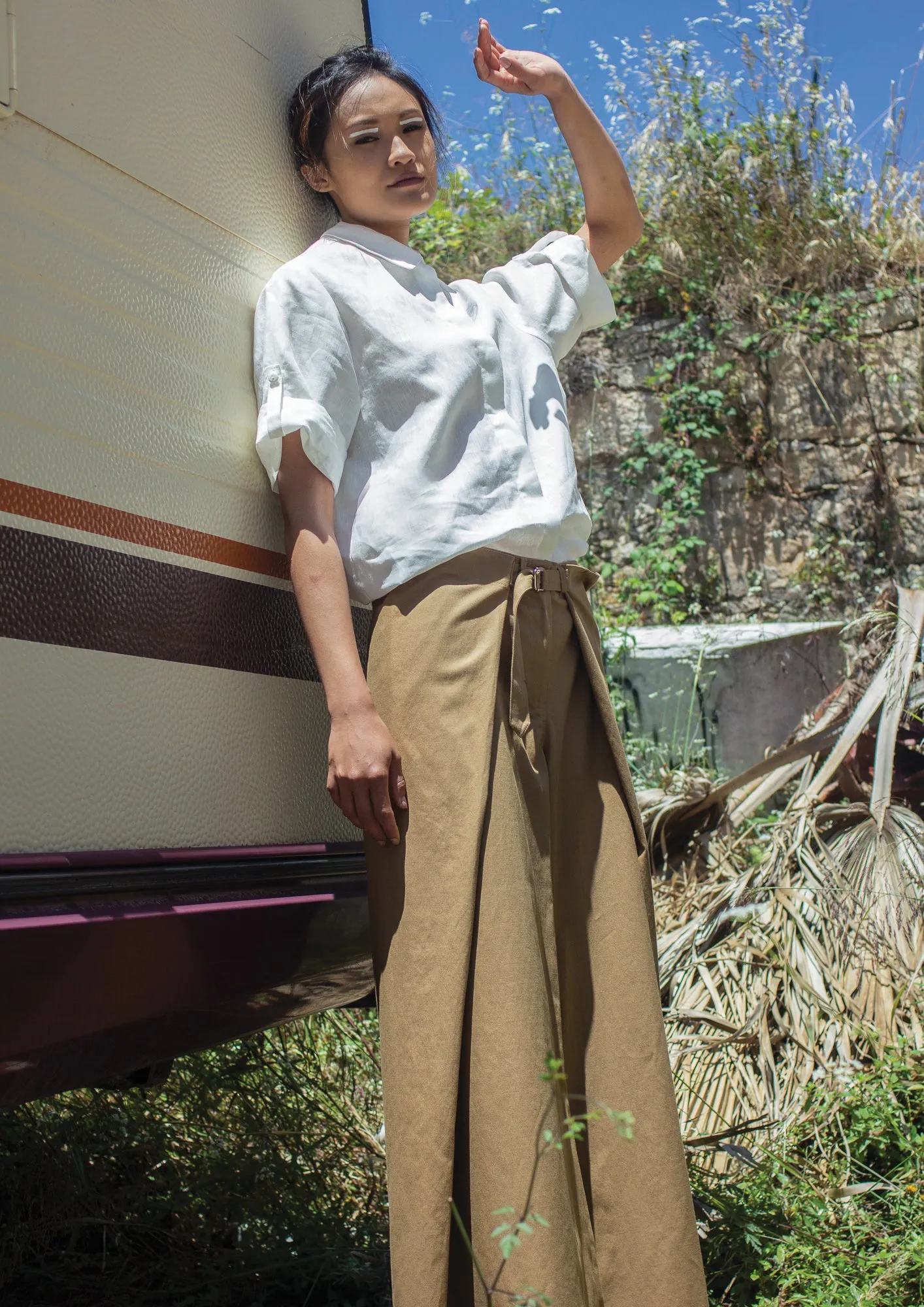 WIDE Camel Trousers