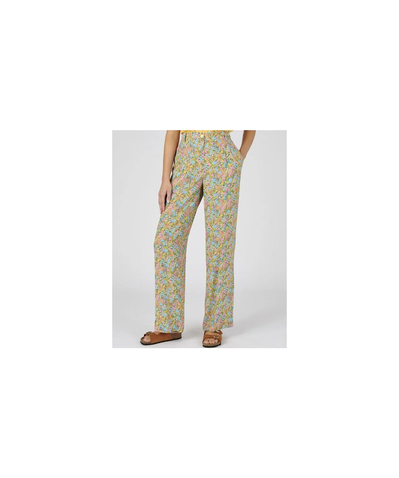 Wide Leg Printed Trousers;