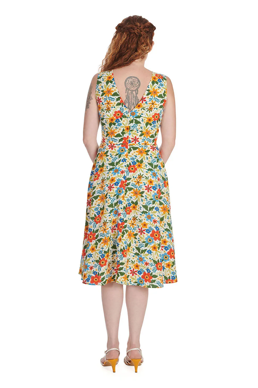 Wild Garden Floral Print Dress