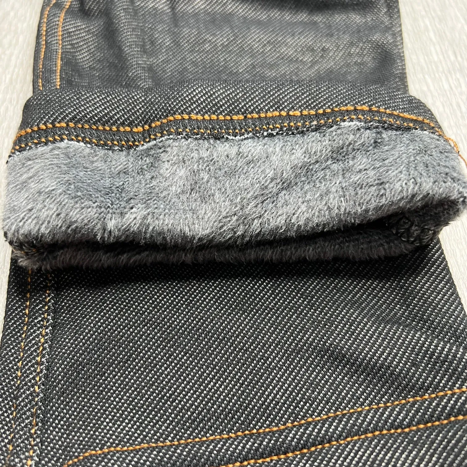 Winter Stretch Denim Leggings with Fleece Lining