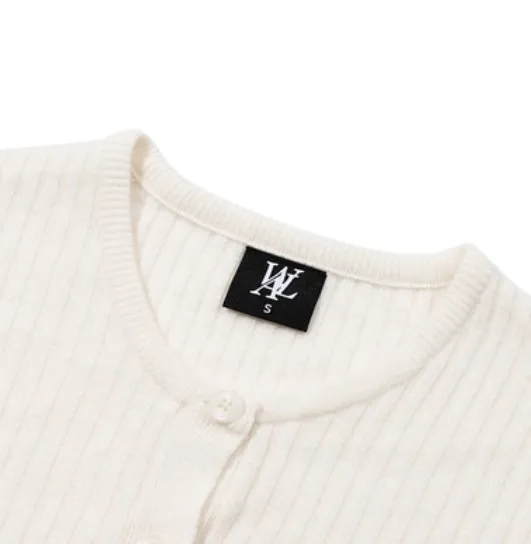 WOOALONG Street Style Plain Logo Cardigans